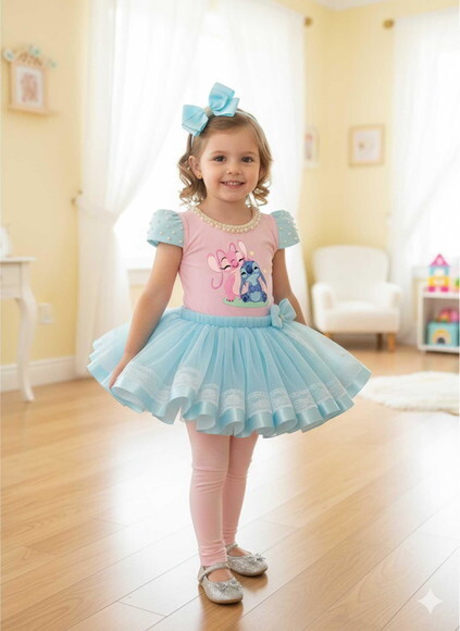 Look/fantasia stitch. Tamanho 3 até 6 Anos.