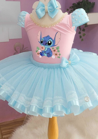 Look/fantasia stitch. Tamanho 3 até 6 Anos.