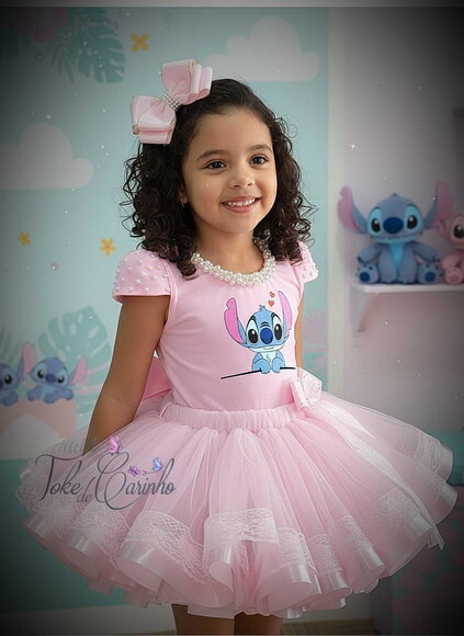 Look/fantasia stitch. Tamanho 3 até 6 Anos.