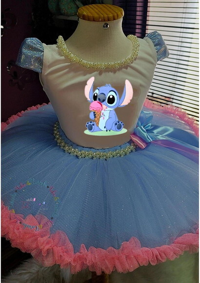 Look/fantasia stitch. Tamanho 3 até 6 Anos.