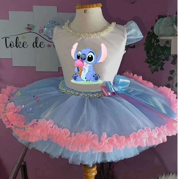 Look/fantasia stitch. Tamanho 3 até 6 Anos.