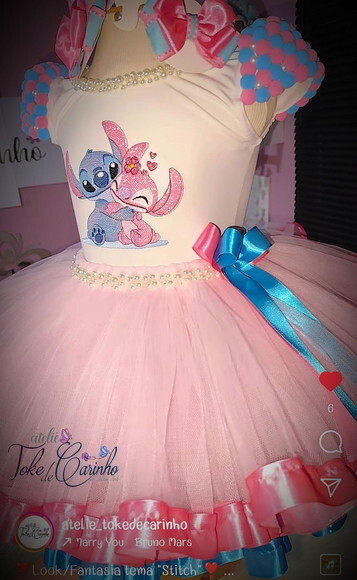 Look/fantasia stitch. Tamanho 3 até 6 Anos.