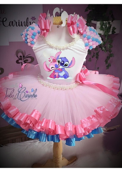 Look/fantasia stitch. Tamanho 3 até 6 Anos.