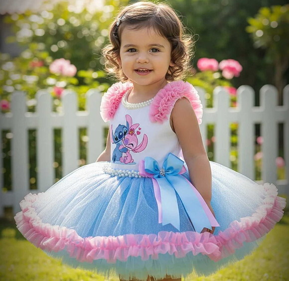 Look/fantasia stitch. Tamanho 3 até 6 Anos.