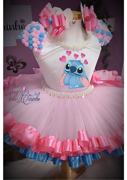 Look/fantasia stitch. Tamanho 3 até 6 Anos.