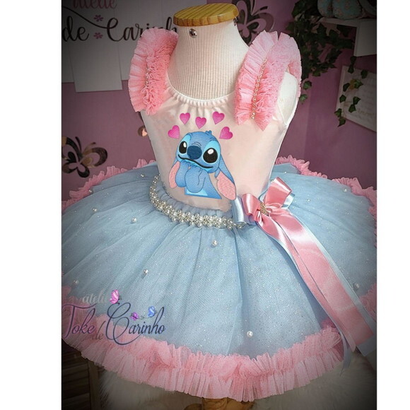 Look/fantasia stitch. Tamanho 3 até 6 Anos.