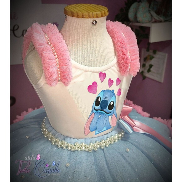 Look/fantasia stitch. Tamanho 3 até 6 Anos.