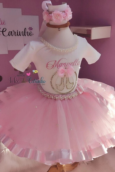 Look/fantasia Bailarina 4 Peças. Tamanho 8 ou 10 Anos.