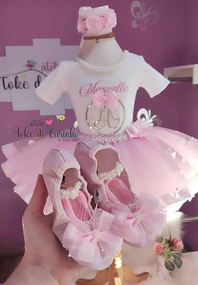 Look/fantasia Bailarina 4 Peças. Tamanho 8 ou 10 Anos.