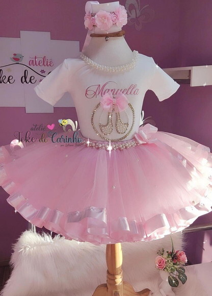 Look/fantasia Bailarina 4 Peças. Tamanho 8 ou 10 Anos.