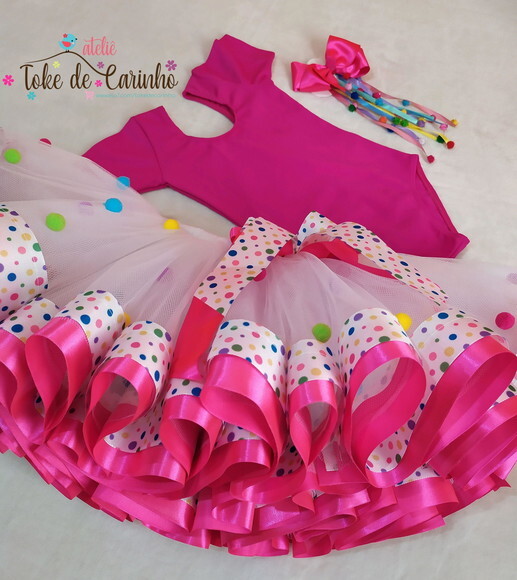 Look/fantasia de Festa Colors/neon. Tamanho 3 até 6 Anos