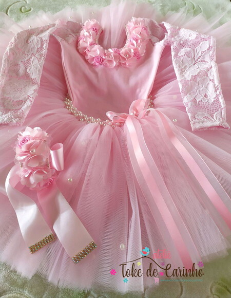 Look/fantasia Tema bailarina . Tamanho 1 ou 2 Anos