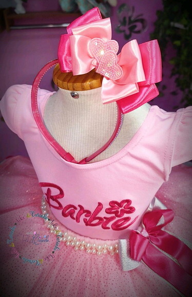 Look/fantasia Tema barbie Luxo. Tamanho 3 até 6.
