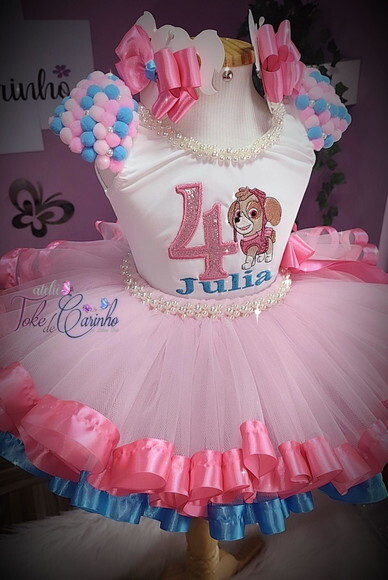 Look/fantasia Tema patrulha Canina. Tamanho 3 até 6 Anos.