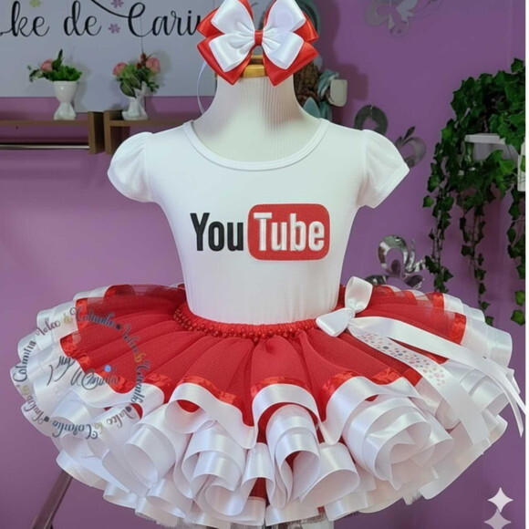 Look/fantasia Tema youtube. Tamanho 7 a 10 Anos.