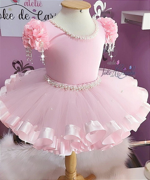 Look/figurino bailarina. Veste Tamanho 1 até 3 Anos. .
