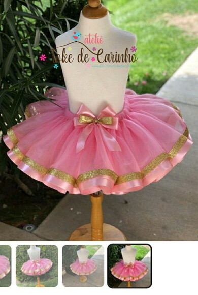 Saia tutu Luxo Ensaio Fotográfico. Tamanho 1 até 4 anos.