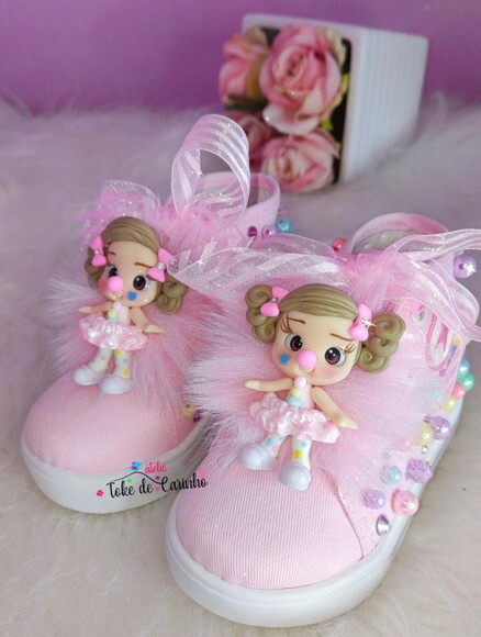 Tênis Infantil Personalizado circo Rosa