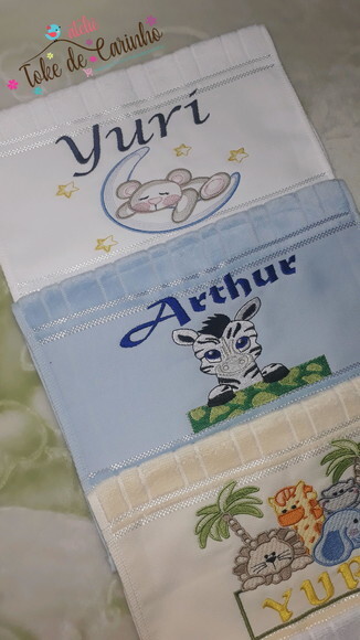 Toalha de boca Personalizada Bordada.