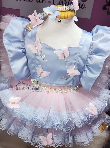 Vestido/romper jardim Encantado. Pronta Entrega.