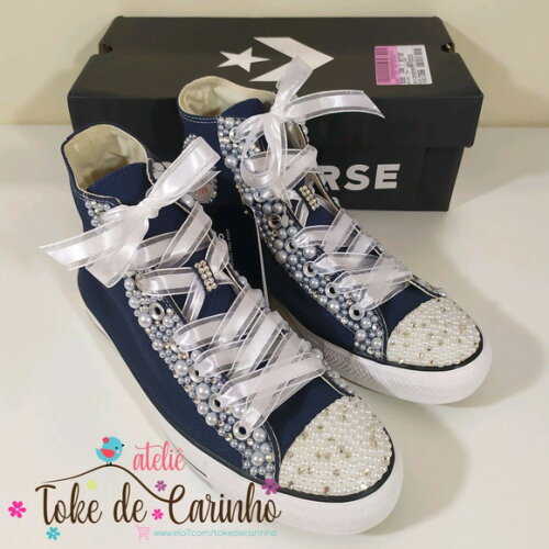 *all Star Personalizado em Pérolas. Tamanho 34 ao 40.