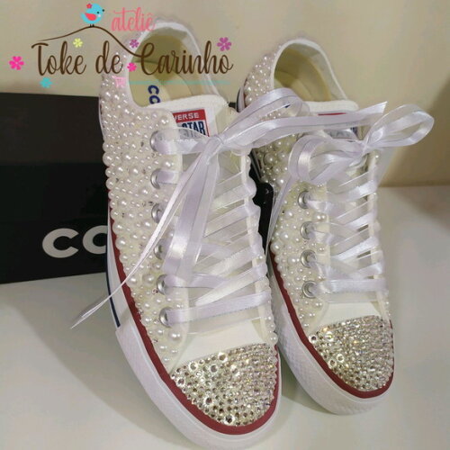 *all Star Personalizado em Pérolas. Tamanho 34 ao 40.