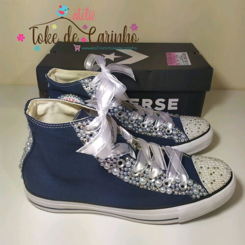 *all Star Personalizado em Pérolas. Tamanho 34 ao 40.