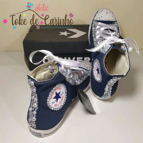 *all Star Personalizado em Pérolas. Tamanho 34 ao 40.