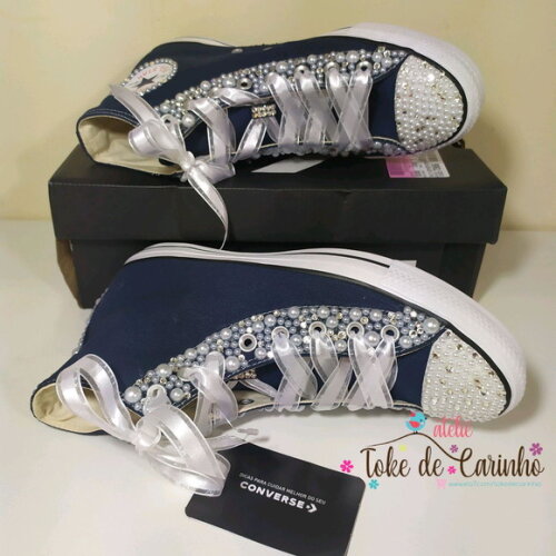 *all Star Personalizado em Pérolas. Tamanho 34 ao 40.