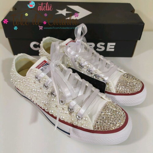 *all Star Personalizado em Pérolas. Tamanho 34 ao 40.