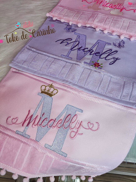 *Kit 3 Toalhinhas Escolar Bordada com Nome.