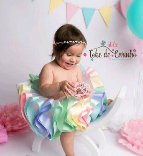 *Saia tutu Luxo Ensaio Fotográfico. Tamanho 1 até 4 anos.
