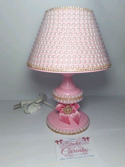 Abajur de bebê Pérolas Luxo.