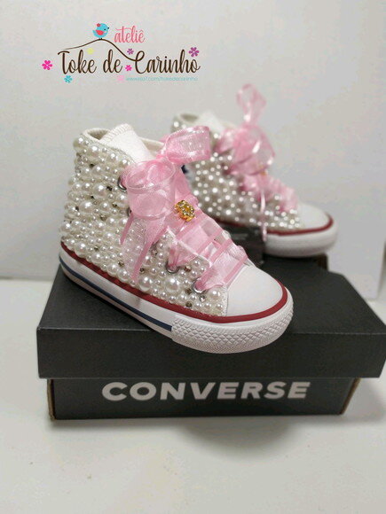 All Star Cano Alto Infantil Personalizado. Tamanho 18 ao 25.