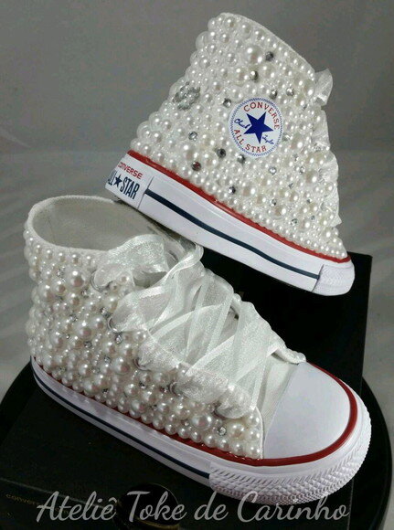 All Star Cano Alto Infantil Pérolas Tamanho 18 ao 25