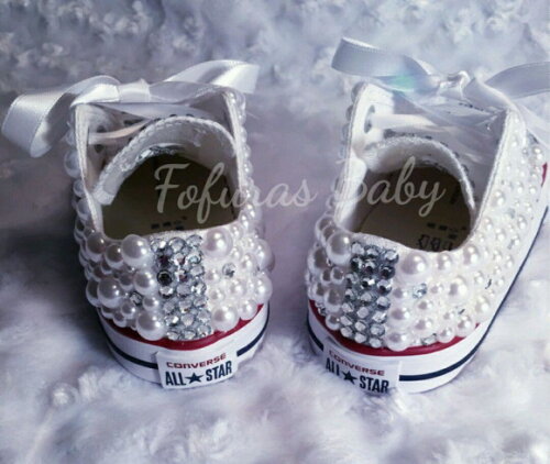 All Star Infantil Luxo Pérolas e Cristais.tamanho 26 ao 32