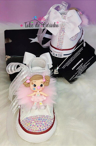 All Star Personalizado circo Rosa. Tamanho 18 ao 25.
