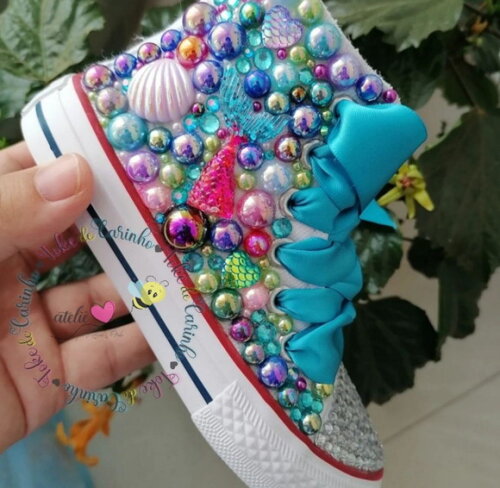 All Star Personalizado "sereia". Tam 18 ao 25