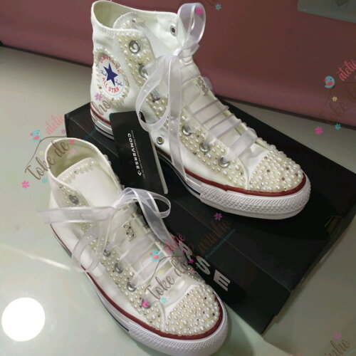 All Star Personalizado em Pérolas e Cristais. 34 ao 40.