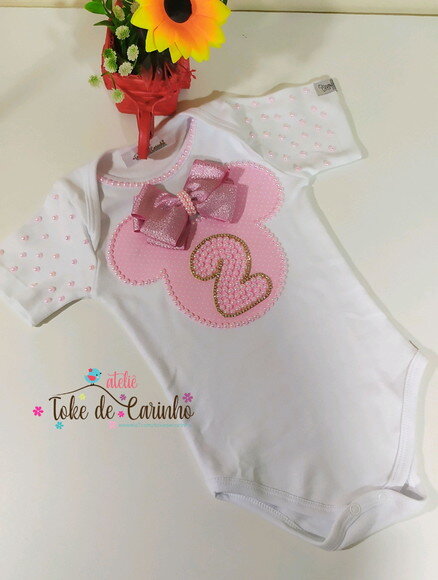 Body Mesversário "Minnie".