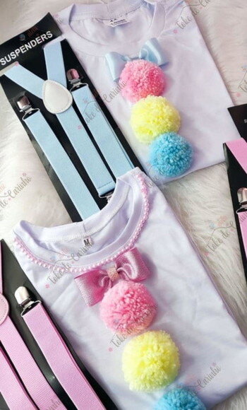 Camisetas "circo Rosa". Mãe e Pai.