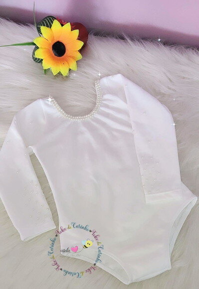 Collant Ballet Branco. Tamanho 1 ao 6.