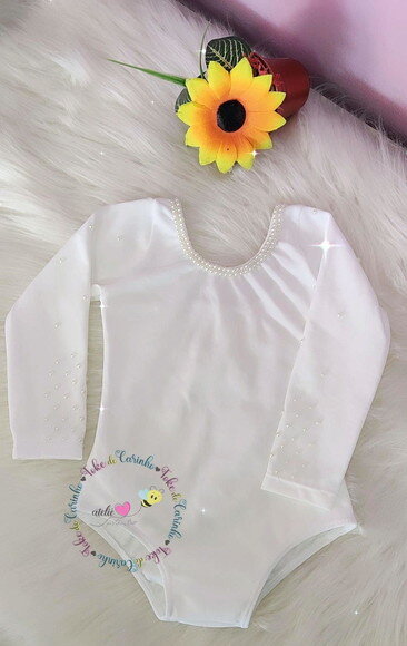Collant Ballet Branco. Tamanho 1 ao 6.