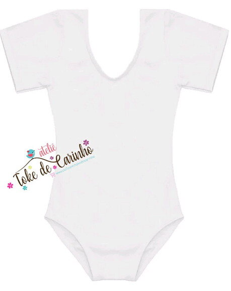 Collant Ballet Branco. Tamanho 1 ao 14.