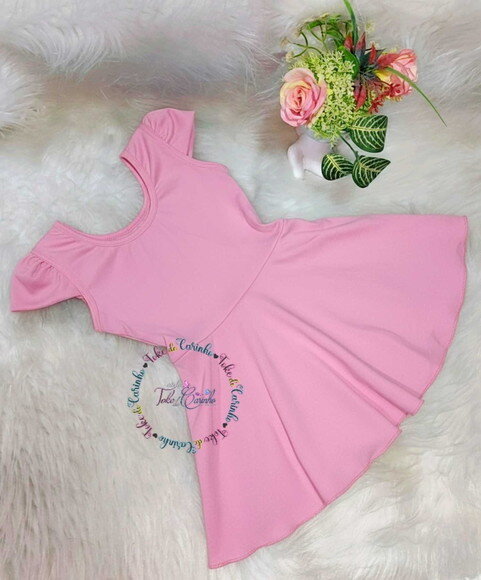 Collant Ballet Saia Acoplada "manga Princesa". Cor Rosa