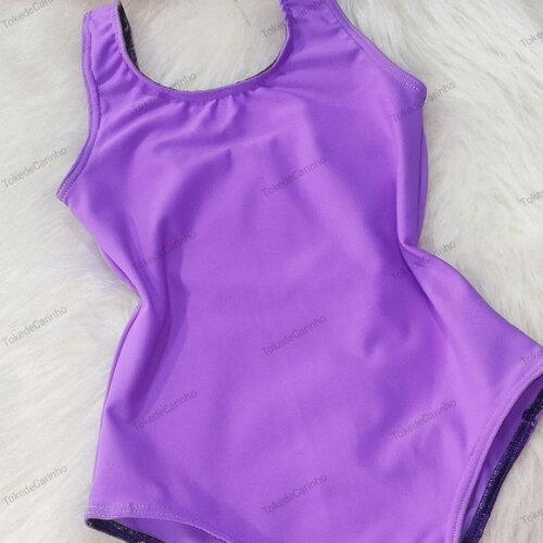 Collant/body Bailarina Lilás. Tamanho 1 ao 14.