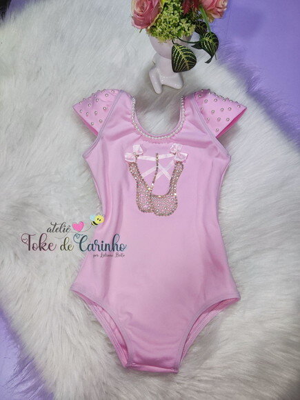 Collant/body Bailarina. Tamanho 8 ao 14 Anos.