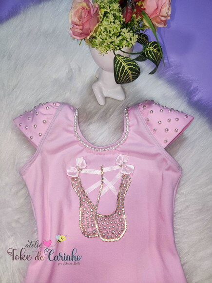 Collant/body Bailarina. Tamanho 8 ao 14 Anos.
