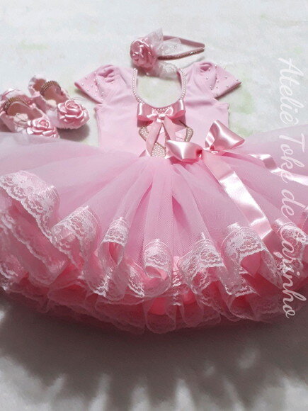 Conjunto Tutu Tema bailarina. Tamanho 1 ou 2