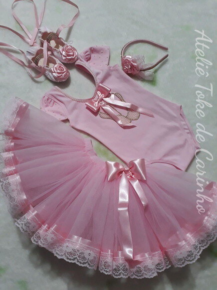 Conjunto Tutu Tema bailarina. Tamanho 1 ou 2